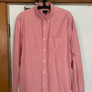 J. Crew Oxford Shirt, Light Red  Size L